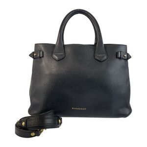 Burberry Leather Canvas 2WAY Tote Bag
